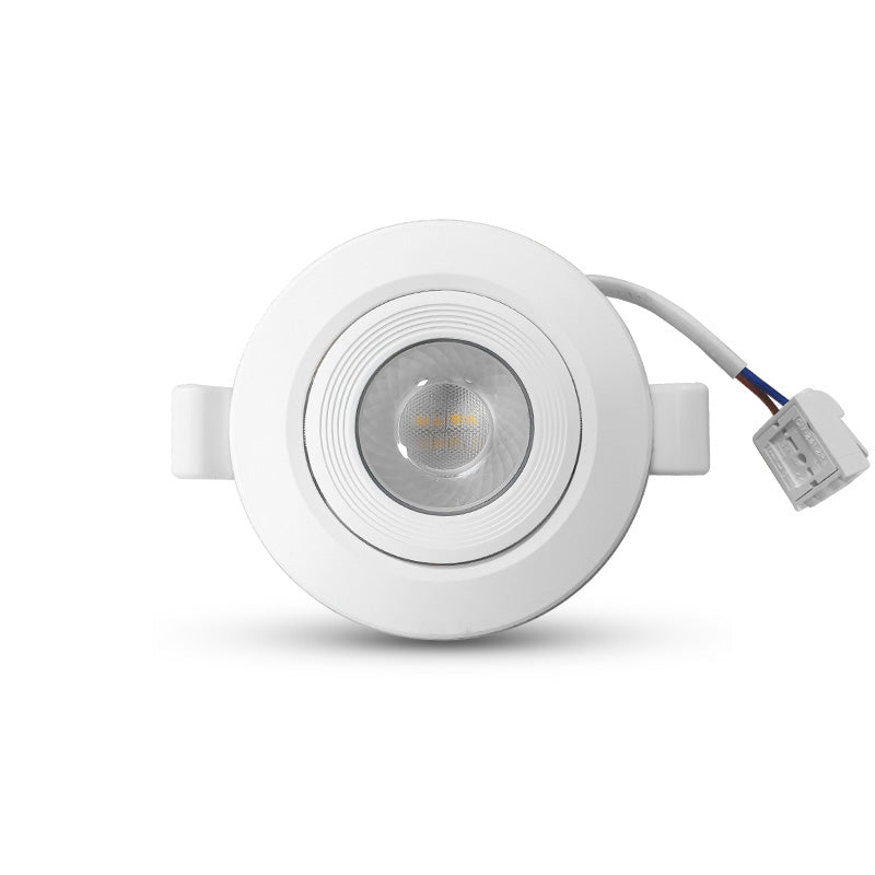 MIIDEX – CARAT II - Spot LED orientable encastrable Ø90mm 7W 600lm 4000K dimmable blanc - Réf : 100164