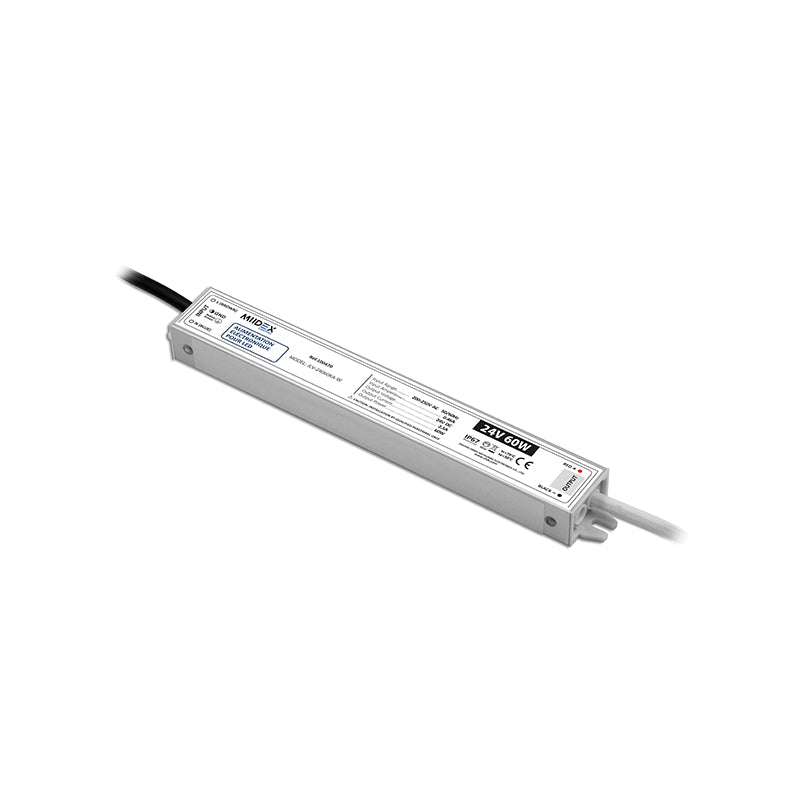 MIIDEX – Alimentation LED 24V DC 60W 2,5A IP67 non dimmable - Réf : 100470