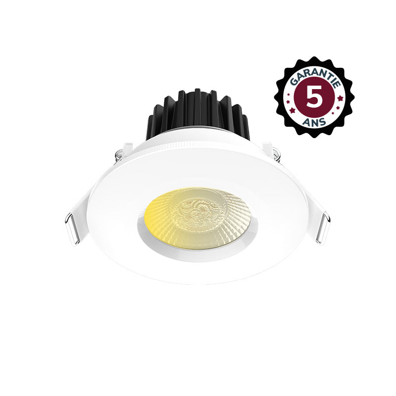 MIIDEX – ÉCLAT CCT II - Spot LED encastrable 8W CCT 2700/3000/4000K dimmable IP65 blanc - Réf : 100793