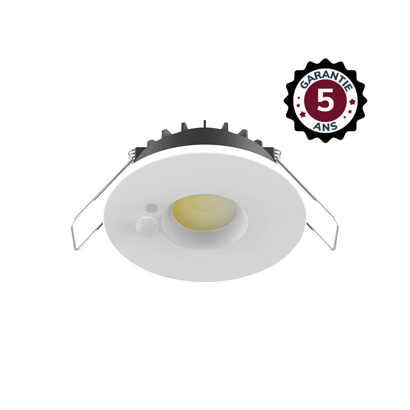MIIDEX – ESA II - Spot LED encastrable 6W CCT 2700/3000/4000K avec détecteur IR maître/esclave blanc - Réf : 101112