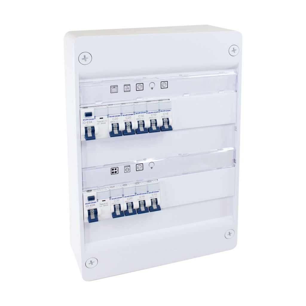 EUR'OHM – Coffret RX 13m 2R monté-cablé TOP CHANTIER pour T1/T2 - Réf : 19422
