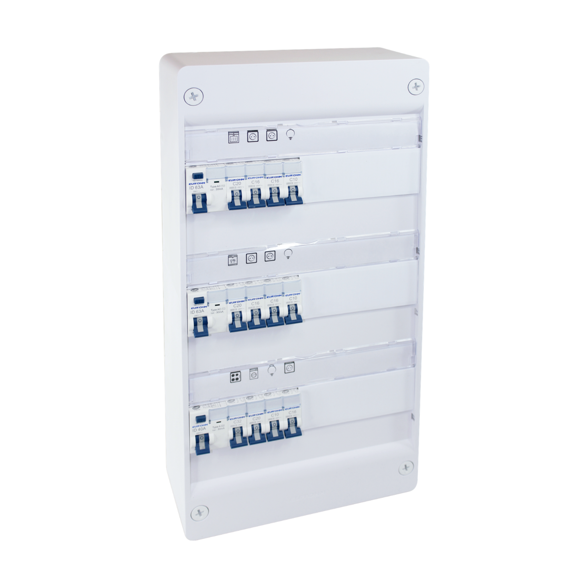 EUR'OHM – Coffret RX 13m 3R monté-cablé TOP CHANTIER pour T3/T4 - Réf : 19432