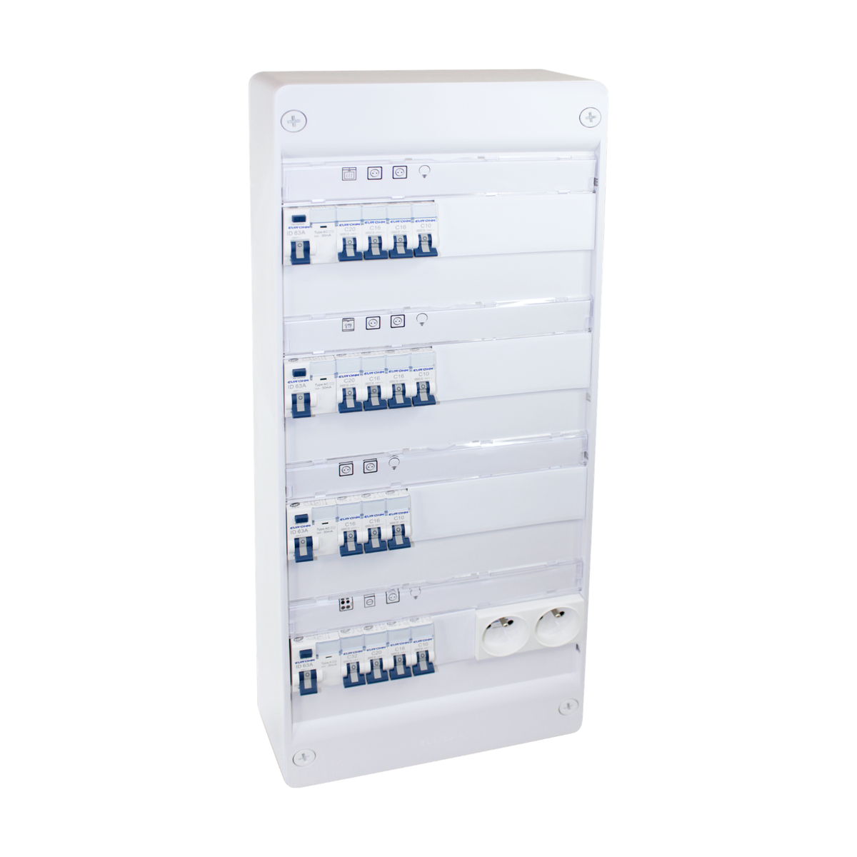 EUR'OHM – Coffret RX 13m 4R monté-cablé evolutif T4/T5 - Réf : 19441