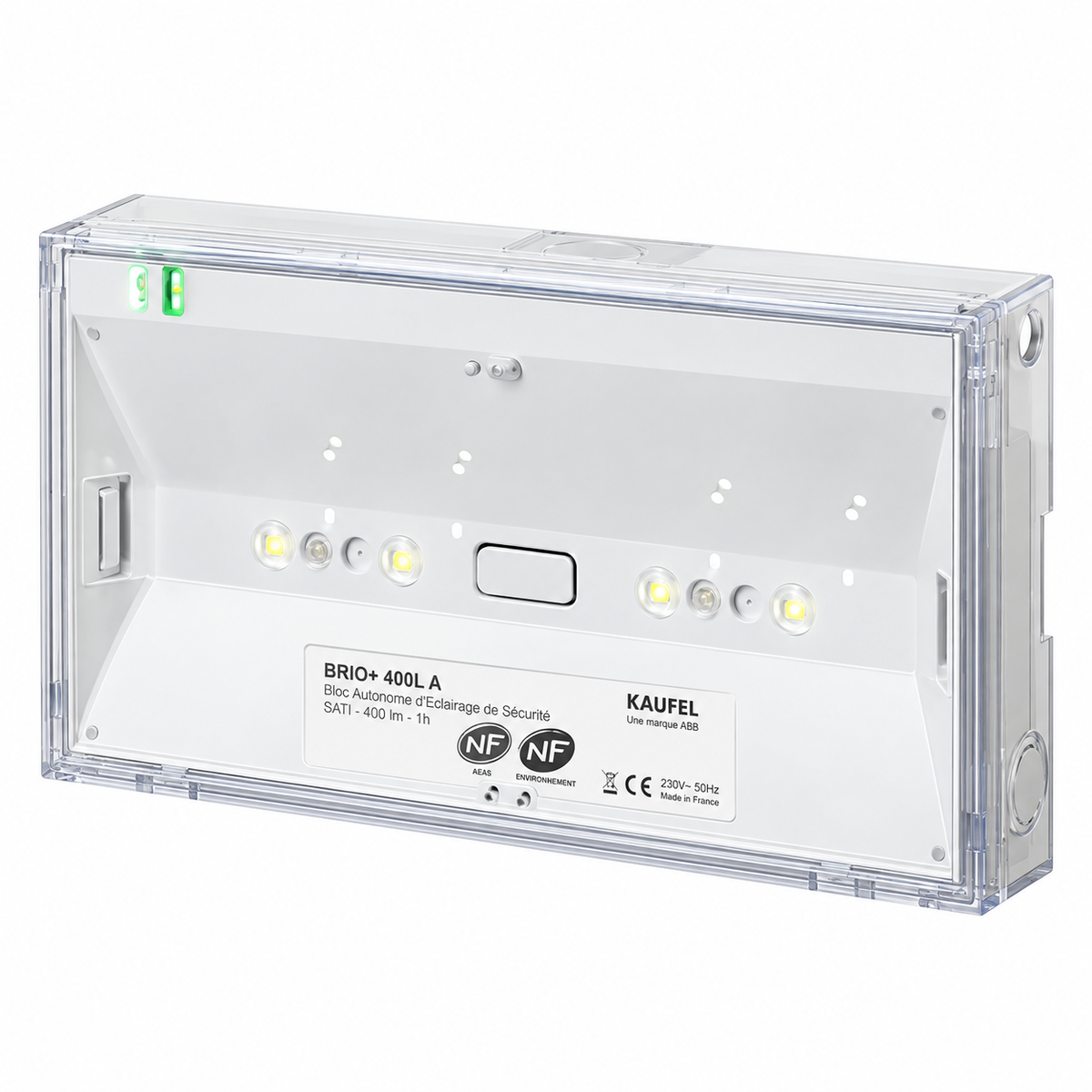 KAUFEL – Brio+ - BAES d’ambiance étanche SATI LED 400 lm IP65 IK10 autonomie 1h - Réf : 236703L