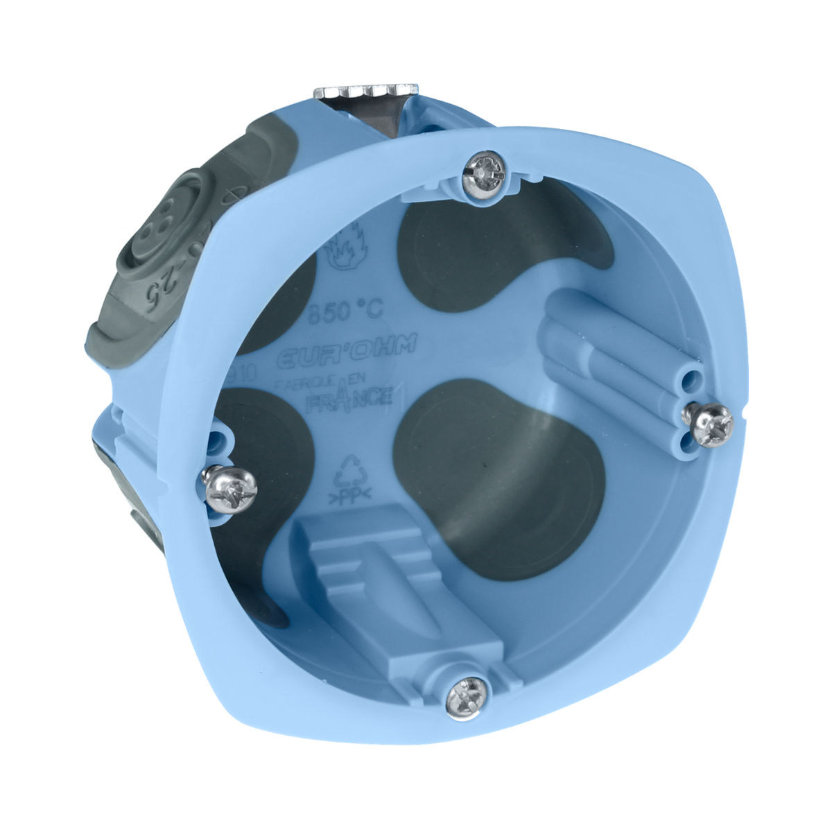 EUR'OHM – Boîte d’encastrement AIR’métic 1 poste Ø67 P50mm - Réf : 52063