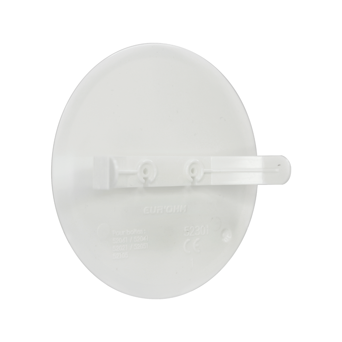 EUR'OHM – Couvercle à clips rond Ø80mm pour boîte Ø67 - Réf : 52301