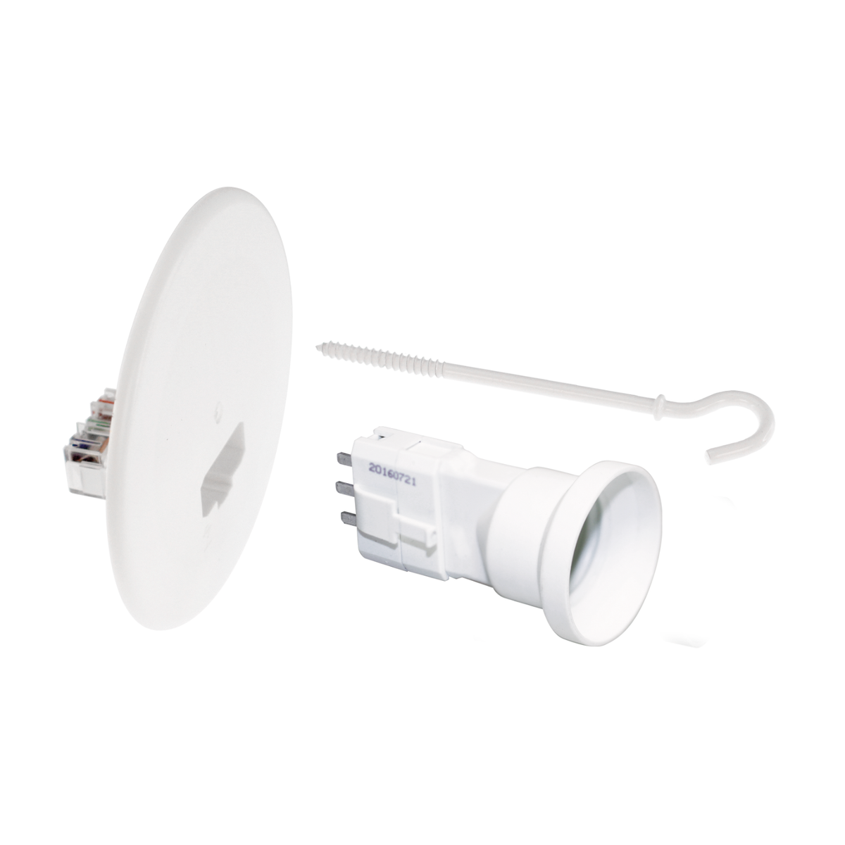 EUR'OHM – Kit couvercle DCL Ø120mm avec piton et douille E27 - Réf : 53052