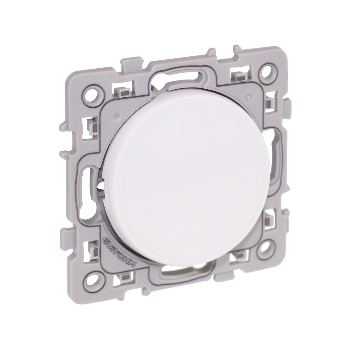 EUR'OHM – SQUARE - Bouton poussoir 10A blanc - Réf : 60202