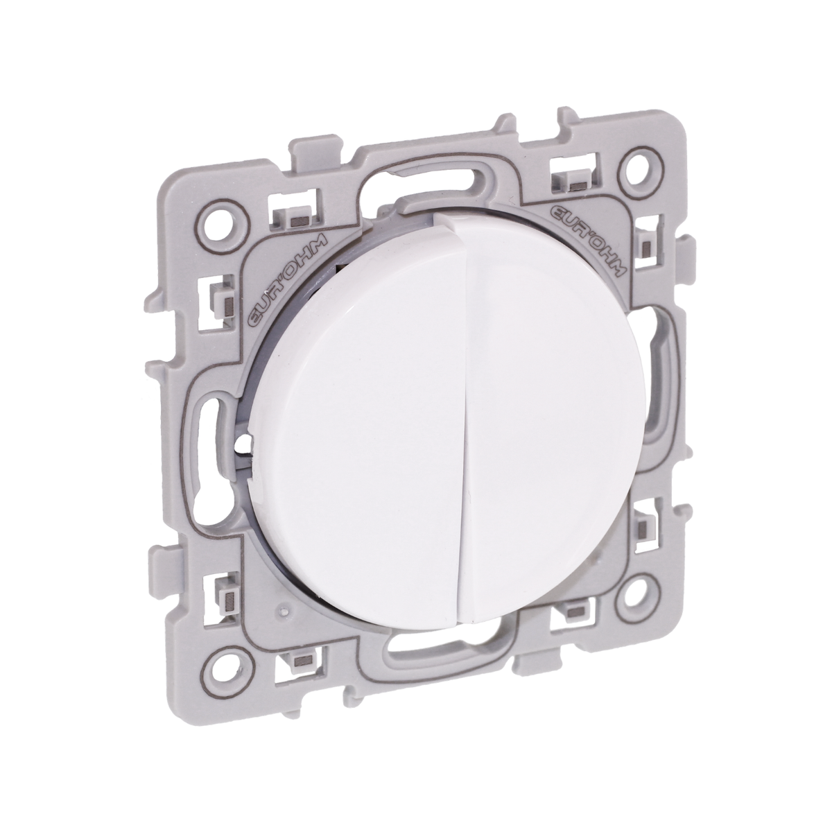 EUR'OHM – SQUARE - Double va-et-vient 10AX blanc - Réf : 60210