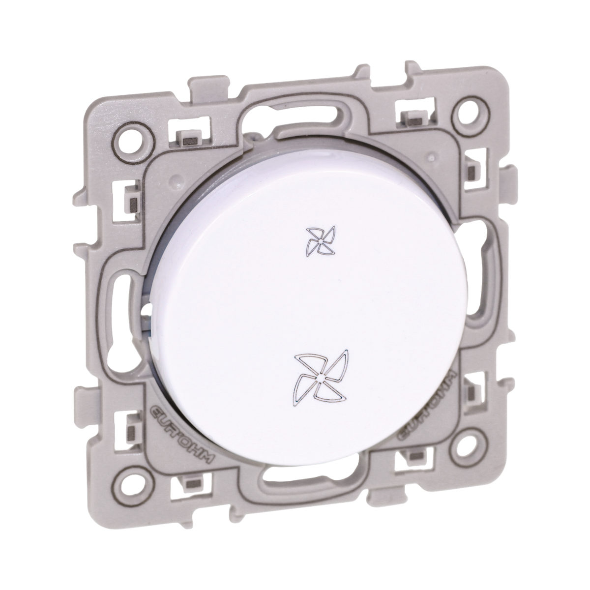 EUR'OHM – SQUARE - Interrupteur VMC 2 vitesses blanc - Réf : 60218