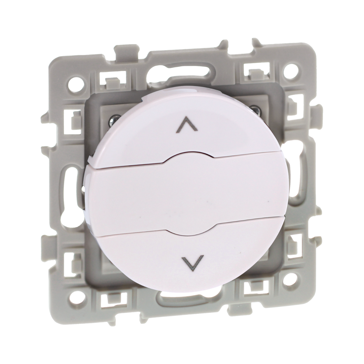 EUR'OHM – SQUARE - Bouton poussoir volet roulant montée/descente blanc - Réf : 60224