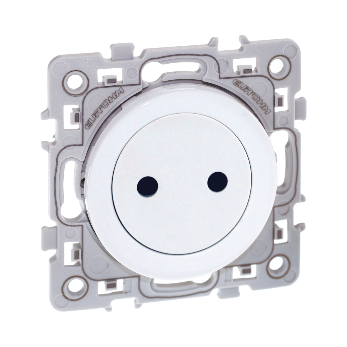 EUR'OHM – SQUARE - Prise affleurante 2P 16A blanc - Réf : 60241