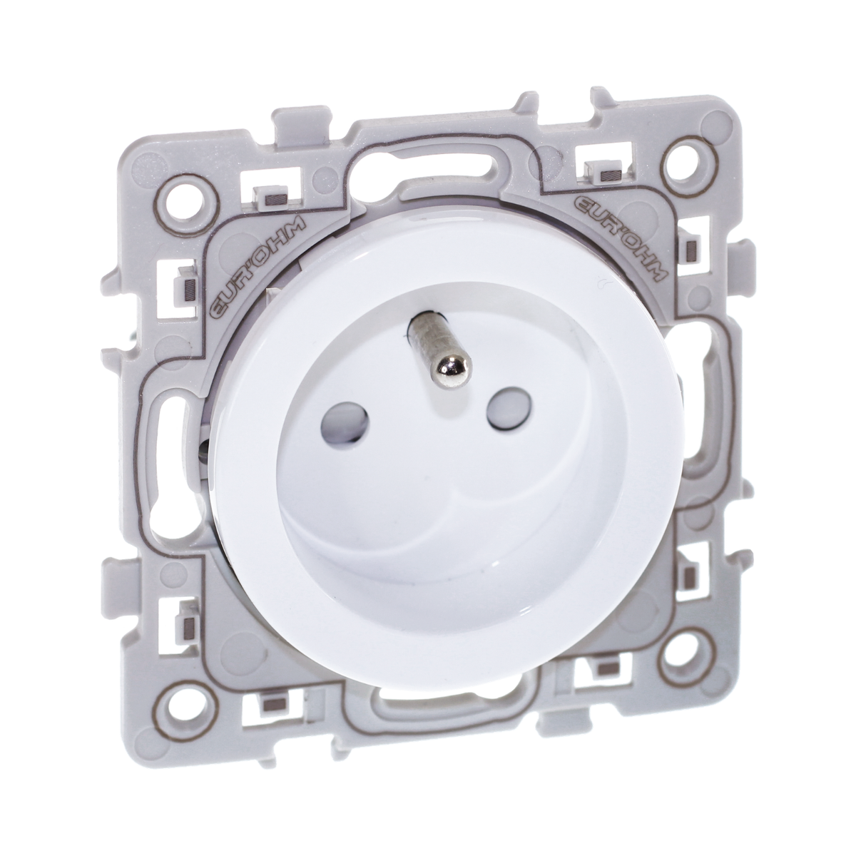 EUR'OHM – SQUARE - Prise 2P+T 16A blanc - Réf : 60260