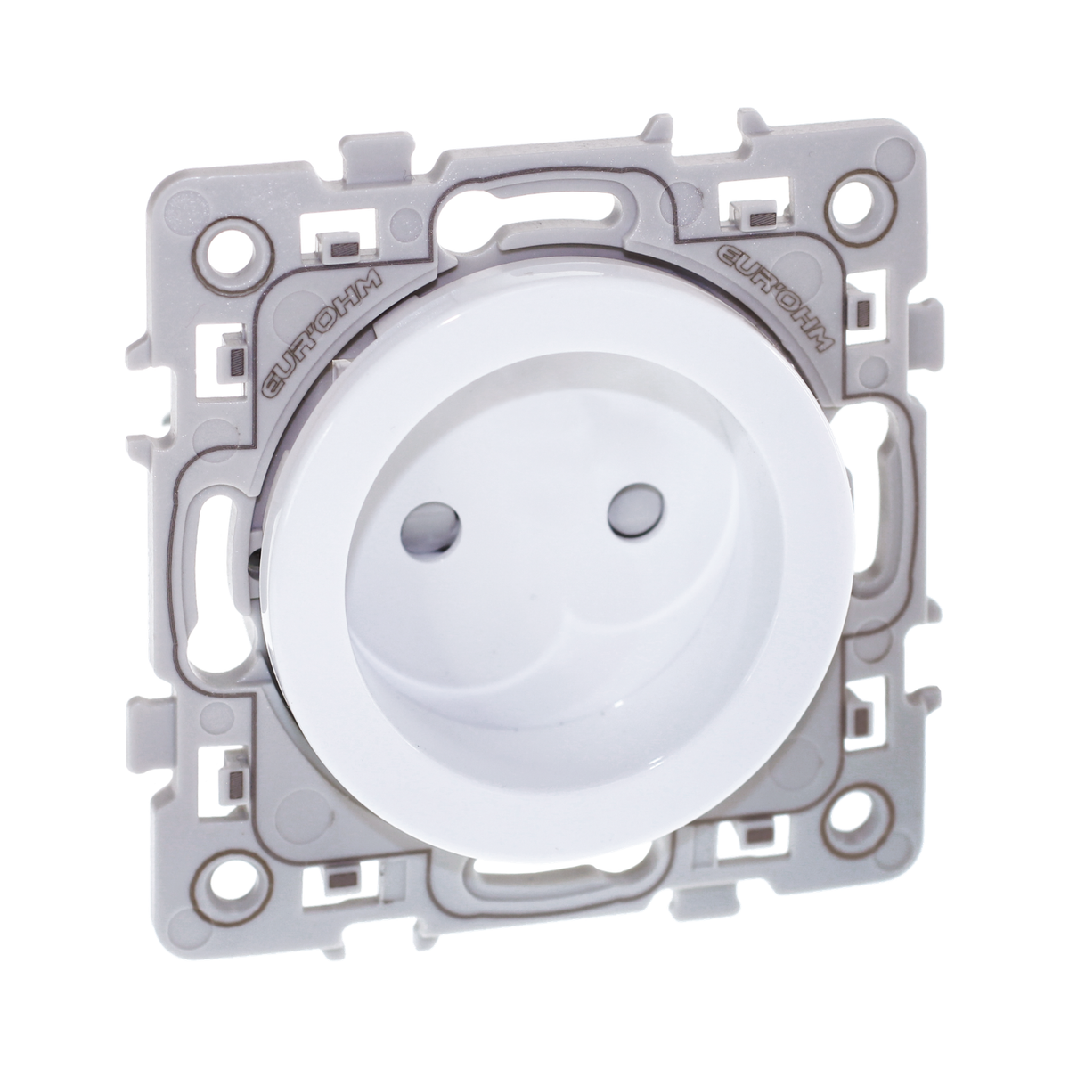 EUR'OHM – SQUARE - Prise 2P 16A blanc - Réf : 60261