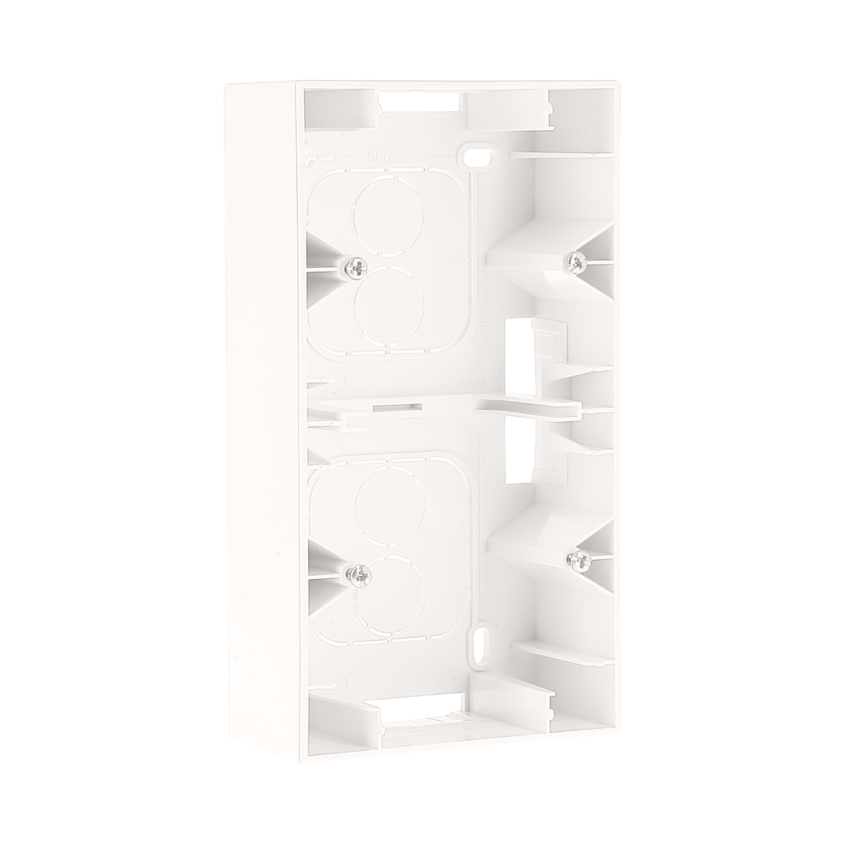 EUR'OHM – SQUARE - Cadre saillie 2 postes blanc - Réf : 60281