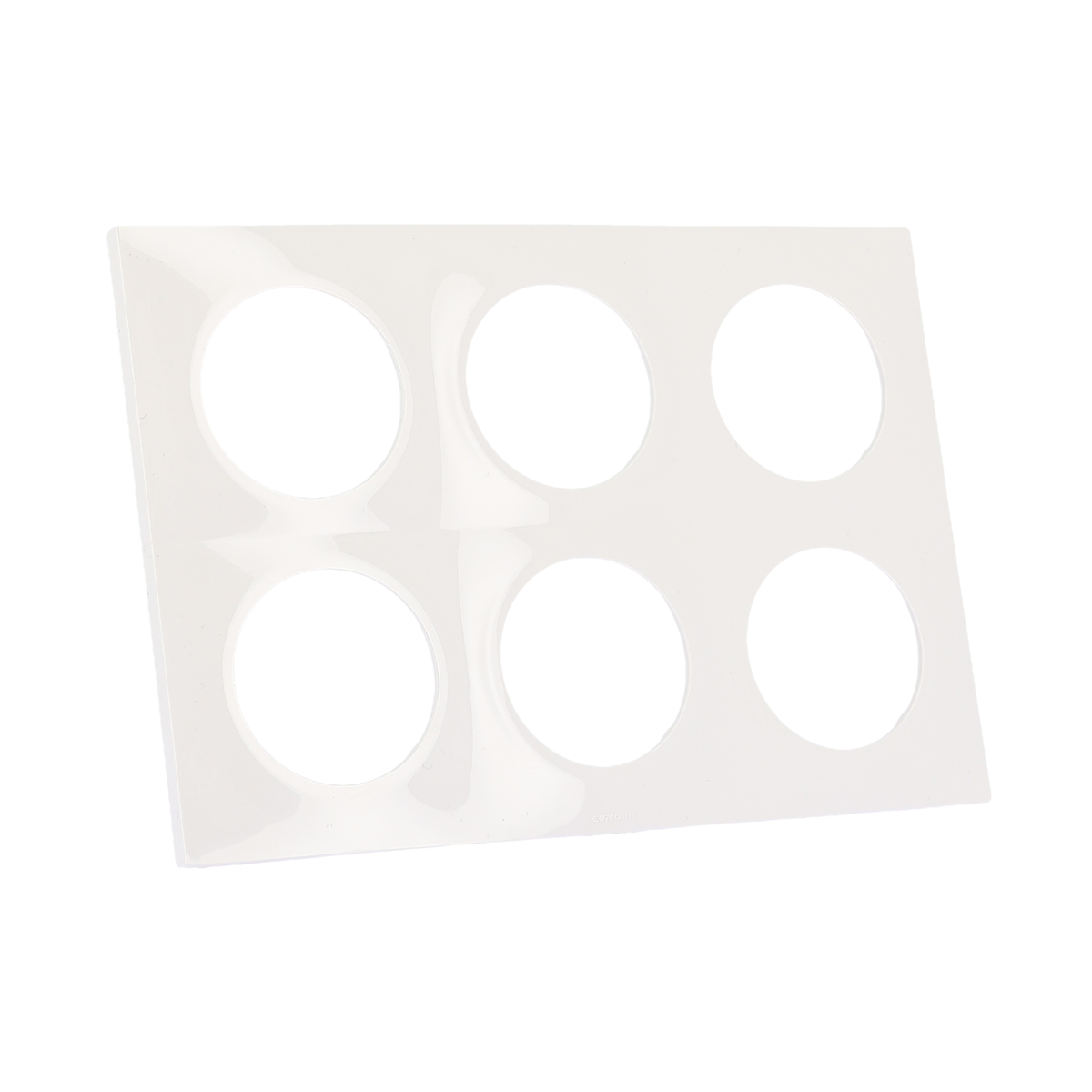 EUR'OHM – SQUARE - Plaque de finition 2x3 postes blanc - Réf : 60294