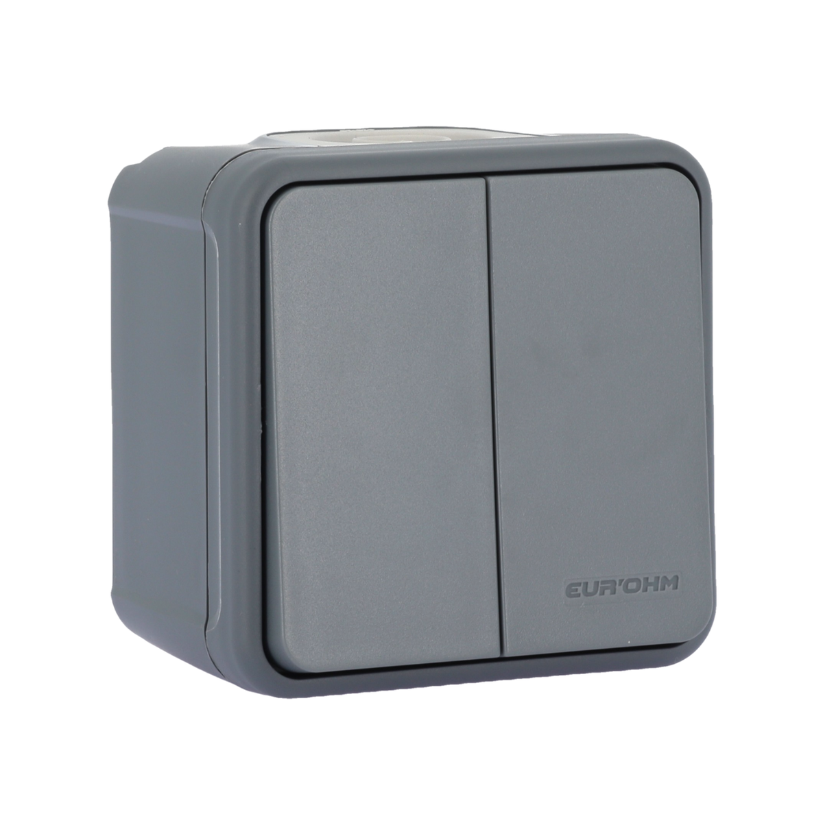 EUR'OHM – OXXO - Double va-et-vient 10A saillie étanche IP55 gris - Réf : 60802
