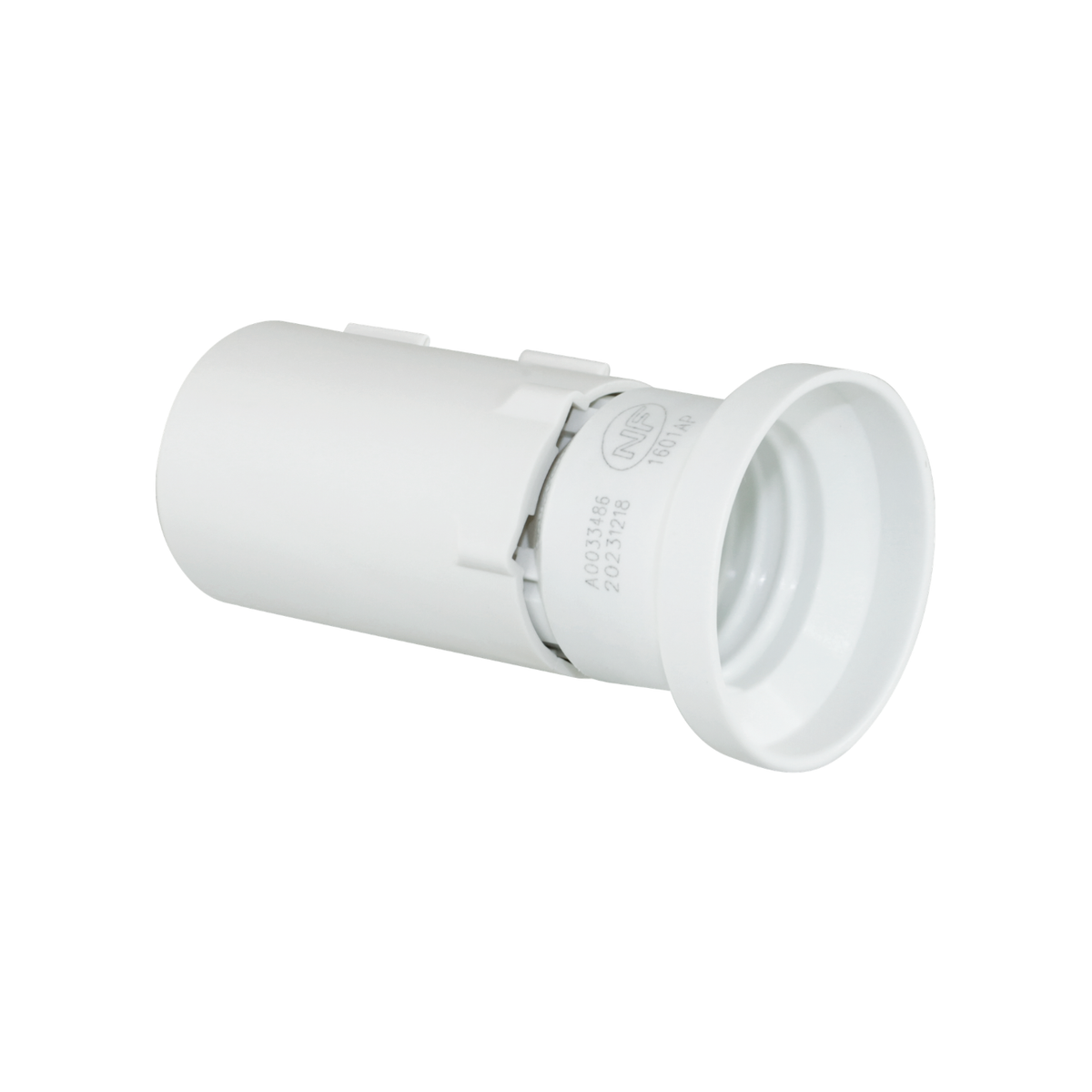 EUR'OHM – Douille de chantier E27 à connexion automatique blanche - Réf : 62153