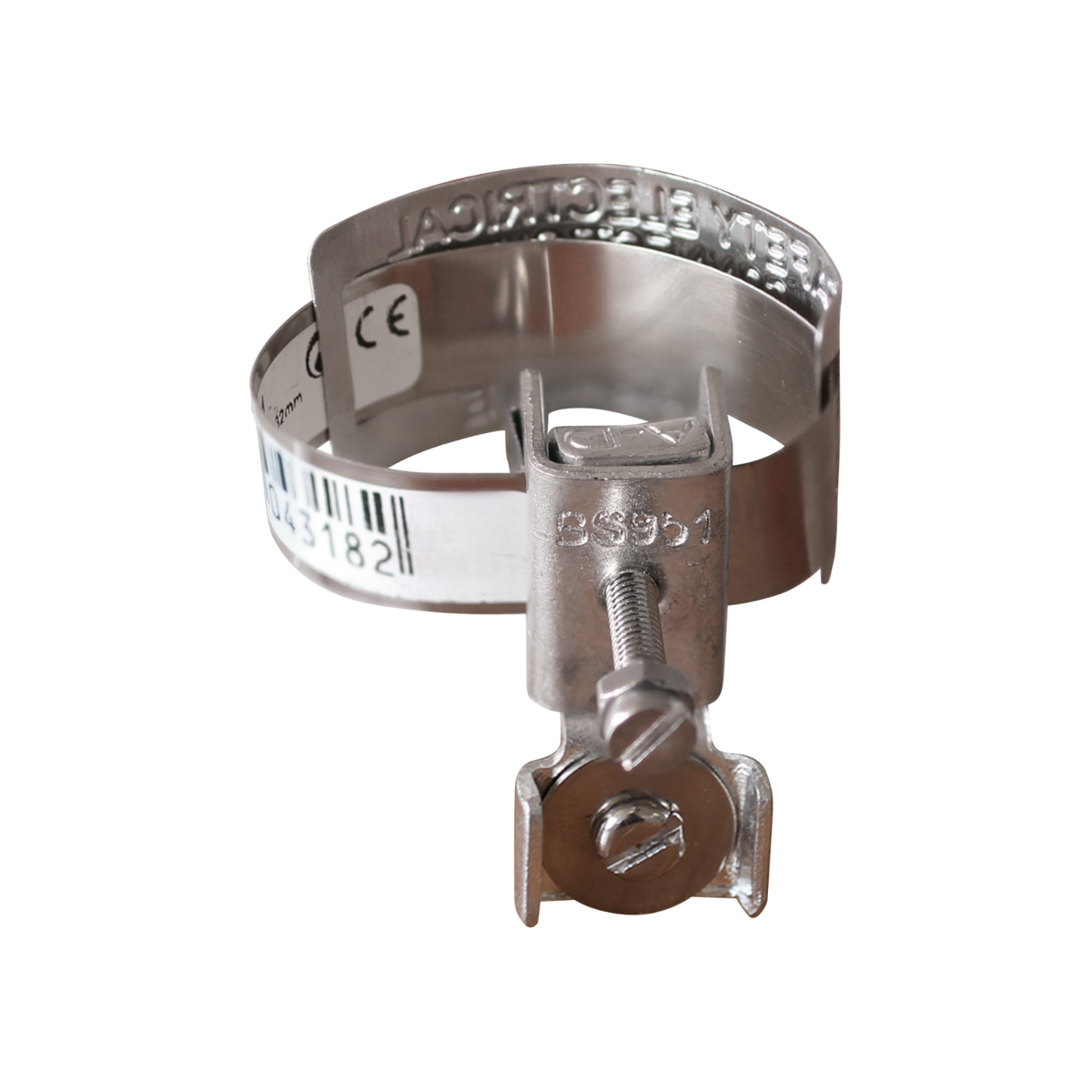 EUR'OHM – Collier d’équipotentialité pour tube Ø8 à 35mm longueur 140mm - Réf : 70511