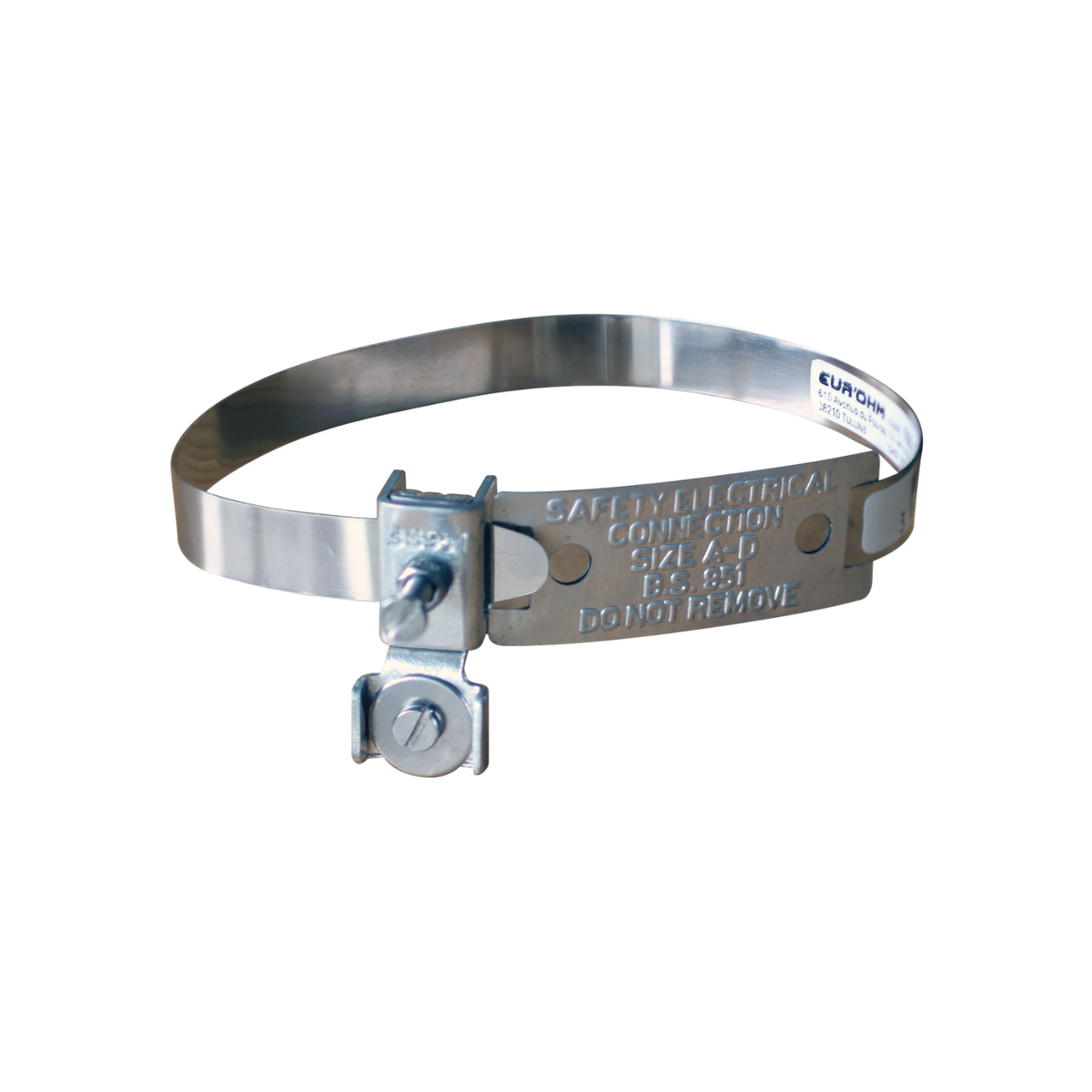 EUR'OHM – Collier d’équipotentialité pour tube Ø32 à 100mm longueur 350mm - Réf : 70512