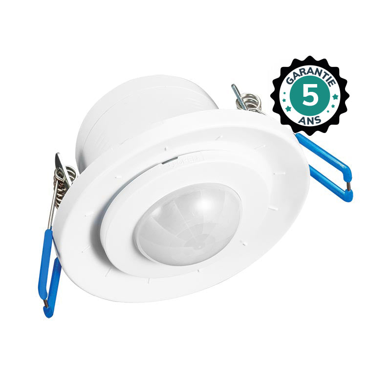 MIIDEX – Détecteur de mouvement IR encastrable 360° 400W IP20 blanc - Réf : 75493