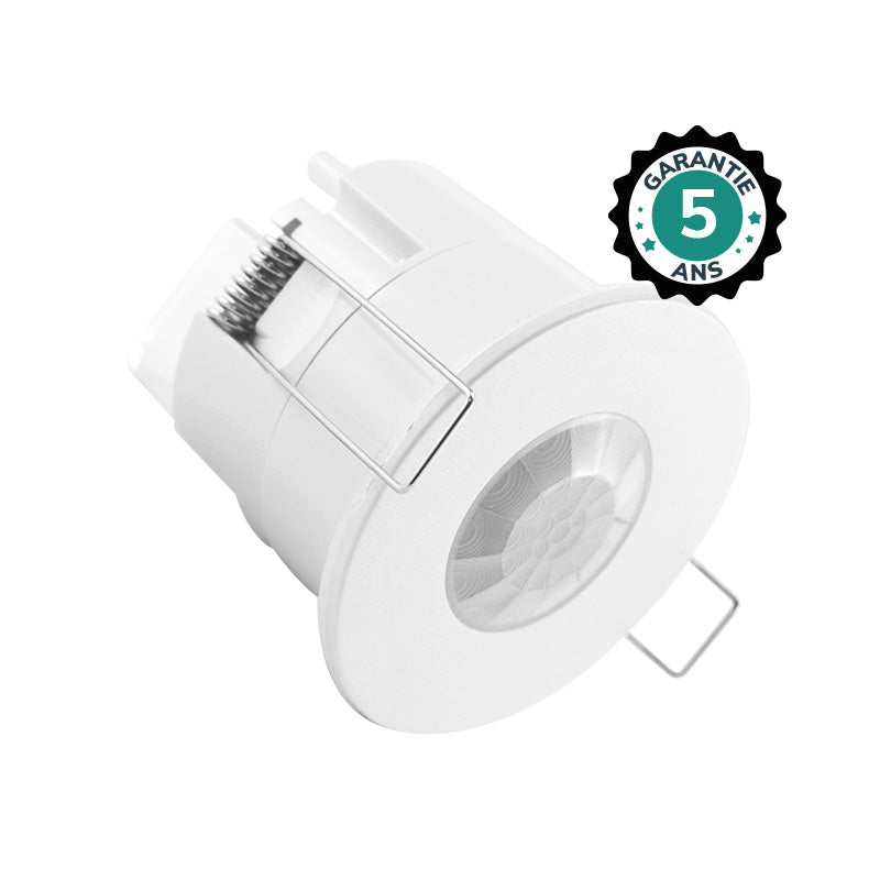 MIIDEX – Détecteur de mouvement IR encastrable 360° 600W BBC IP65 blanc - Réf : 754932