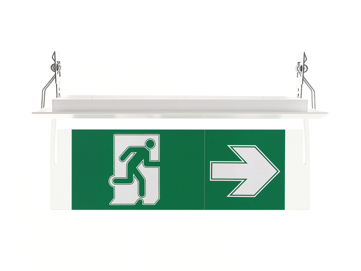 ZEMPER – XENA FLAT - Porte-étiquette avec cadre d’encastrement plafond blanc - Réf : 90091NMF